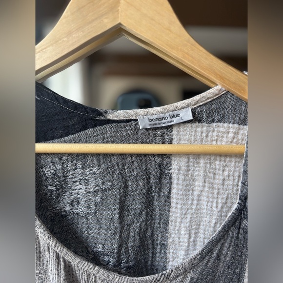 1124 BANANA BLUE Australian made linen maxi dress | side large - Picture 7 of 13